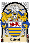 English Coat of Arms Bookplate for Oxford