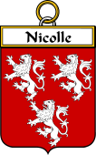 French Coat of Arms Badge for Nicolle
