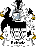 English Coat of Arms for the family Belfield
