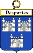French Coat of Arms Badge for Desportes (Portes des)