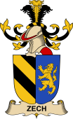 Republic of Austria Coat of Arms for Zech (de Zehendfeld)