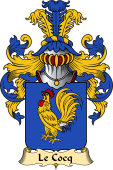 French Family Coat of Arms (v.23) for Cocq (le)