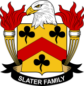 Coat of arms used by the Slater family in the United States of America