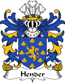 Welsh Coat of Arms for Hender (Desc. from Dafydd ap Dafydd ap Madog)