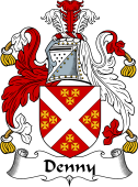 English Coat of Arms for the family Denny