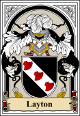 English Coat of Arms Bookplate for Layton