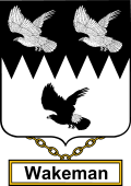 English Coat of Arms Shield Badge for Wakeman