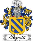 Araldica Italiana Coat of arms used by the Italian family Allegretti