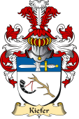 v.23 Coat of Family Arms from Germany for Kiefer