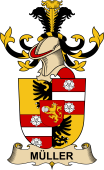 Republic of Austria Coat of Arms for Müller (de Löwenstein)