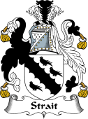 English Coat of Arms for the family Strait (s)
