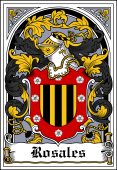 Spanish Coat of Arms Bookplate for Rosales