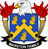 Coat of arms used by the Marston family in the United States of America