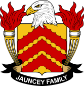 Coat of arms used by the Jauncey family in the United States of America