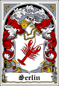 Danish Coat of Arms Bookplate for Serlin