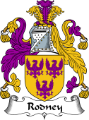 English Coat of Arms for the family Rodney