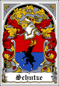Danish Coat of Arms Bookplate for Schutze