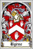 Irish Coat of Arms Bookplate for Byrne
