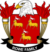 Coat of arms used by the Rowe family in the United States of America