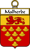 French Coat of Arms Badge for Malherbe