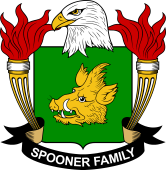 Coat of arms used by the Spooner family in the United States of America
