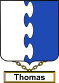 English Coat of Arms Shield Badge for Thomas