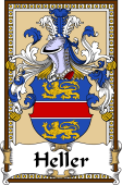 German Coat of Arms Wappen Bookplate  for Heller