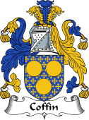 English Coat of Arms for the family Coffin