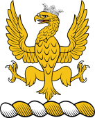 Family Crest from England for: Abingdon (Worcestershire, Herefordshire) Crest - Eagle Displayed, Crowned