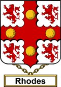 English Coat of Arms Shield Badge for Rhodes