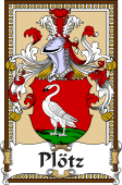 German Coat of Arms Wappen Bookplate  for Plötz