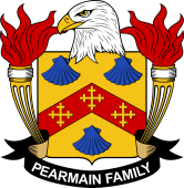 Coat of arms used by the Pearmain family in the United States of America