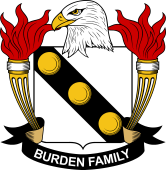 Coat of arms used by the Burden family in the United States of America