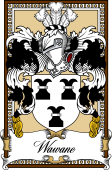 Scottish Coat of Arms Bookplate for Wawane or Wawne