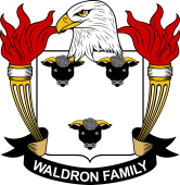 Coat of arms used by the Waldron family in the United States of America