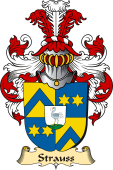 v.23 Coat of Family Arms from Germany for Strauss