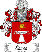 Araldica Italiana Coat of arms used by the Italian family Sacca