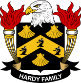 Coat of arms used by the Hardy family in the United States of America