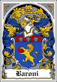 Italian Coat of Arms Bookplate for Baroni