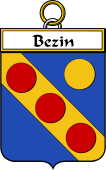 French Coat of Arms Badge for Bezin