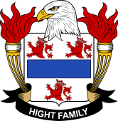 Coat of arms used by the Hight family in the United States of America