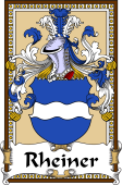 German Coat of Arms Wappen Bookplate  for Rheiner