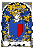 Spanish Coat of Arms Bookplate for Arellano