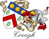 Sept (Clan) Coat of Arms from Ireland for Creagh