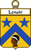 French Coat of Arms Badge for Lenoir (Noir le)