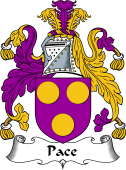 English Coat of Arms for the family Pace