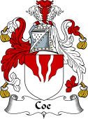 English Coat of Arms for Coe
