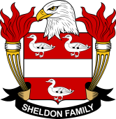 Coat of arms used by the Sheldon family in the United States of America
