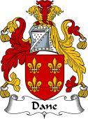 English Coat of Arms for the family Dane