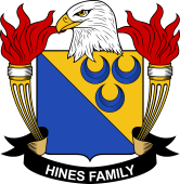 Coat of arms used by the Hines family in the United States of America